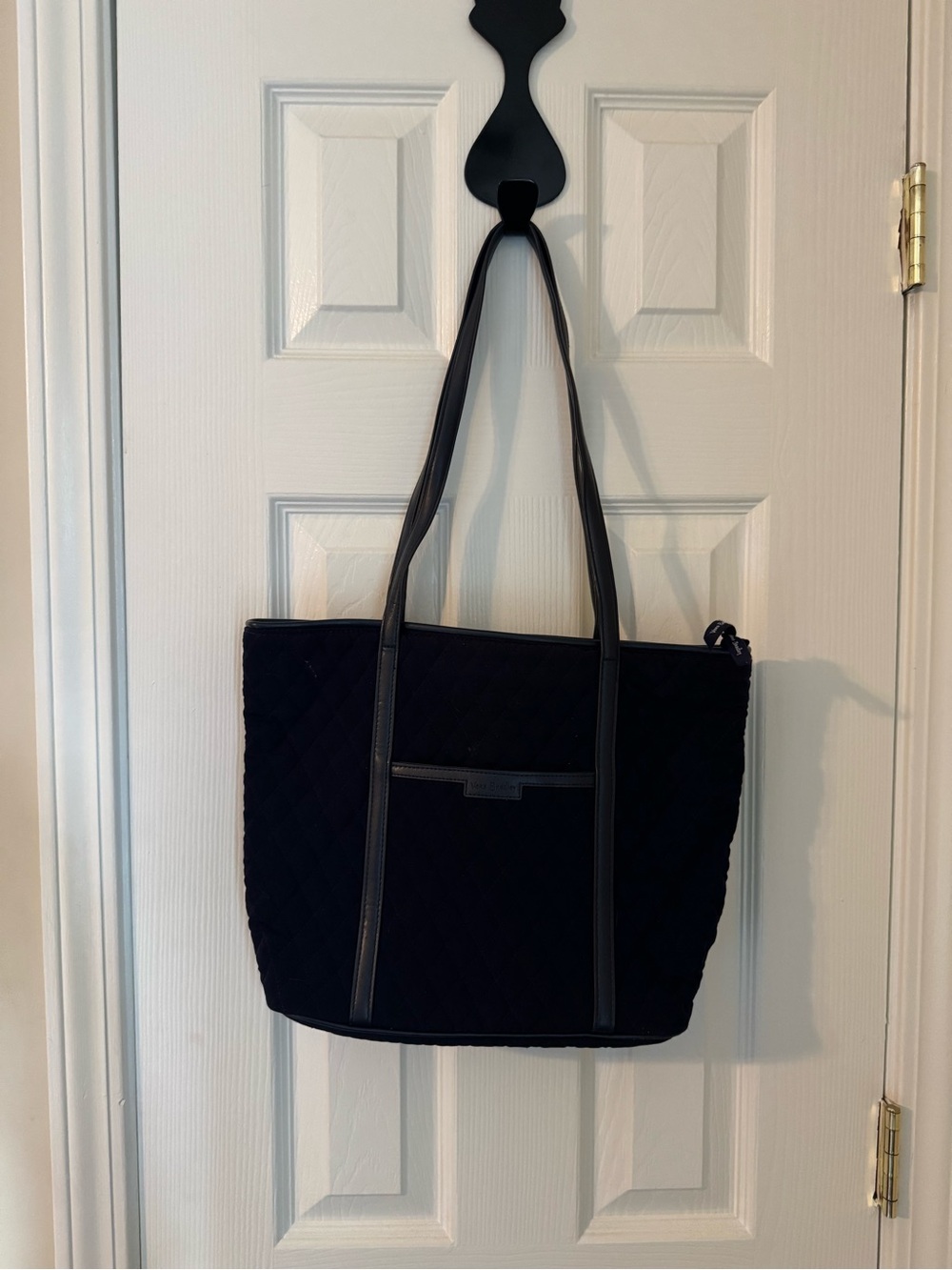 Vera Bradley Navy Quilted Tote with Long Straps